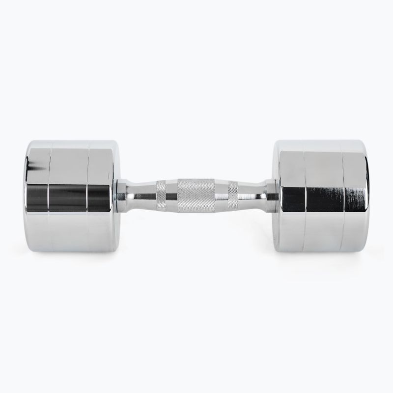 XTREXO chrome dumbbells 2x8 kg silver 4