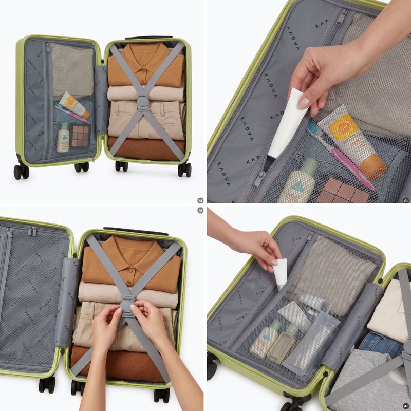 Cabin travel suitcase Kadva Domingo Lime 8