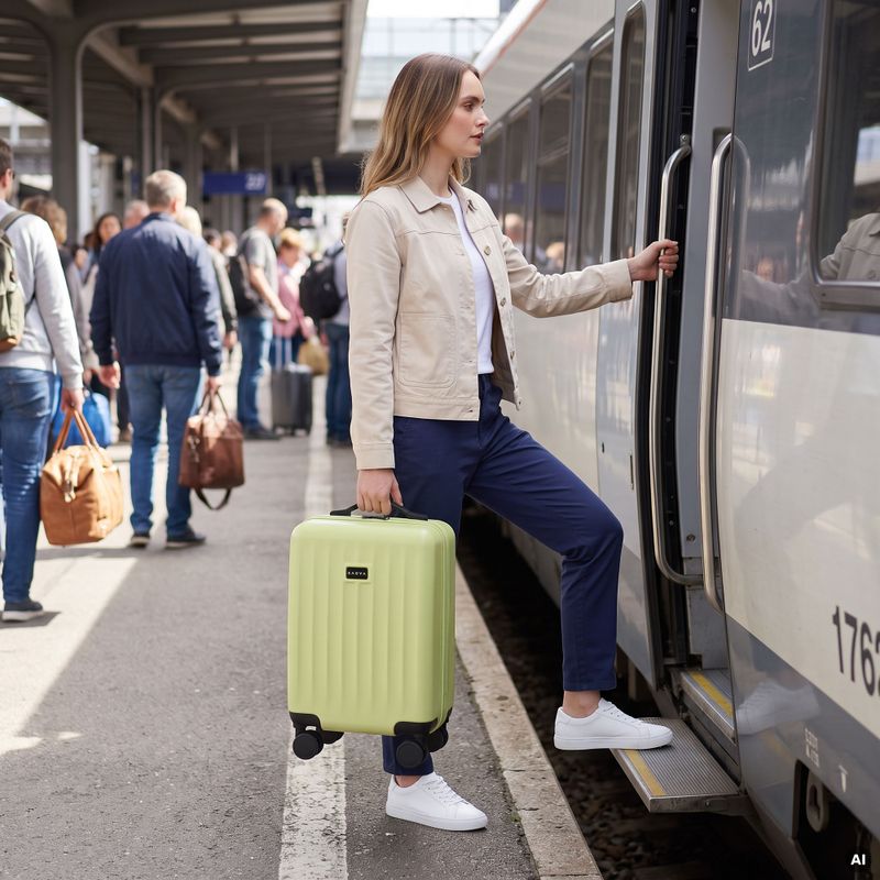 Cabin travel suitcase Kadva Domingo Lime 16