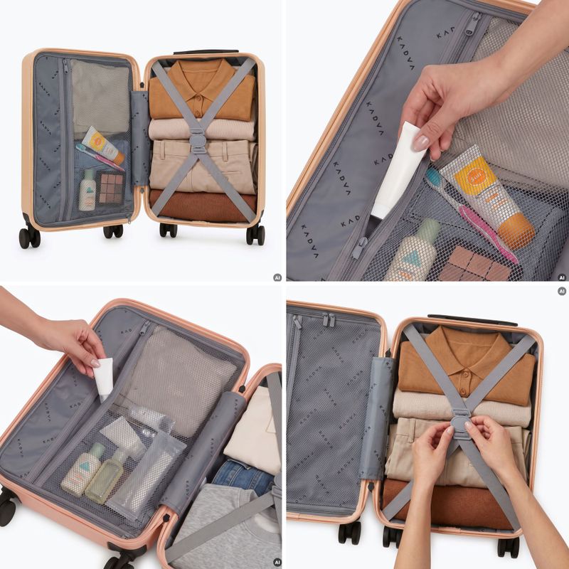 Cabin travel suitcase Kadva Domingo Pink 7