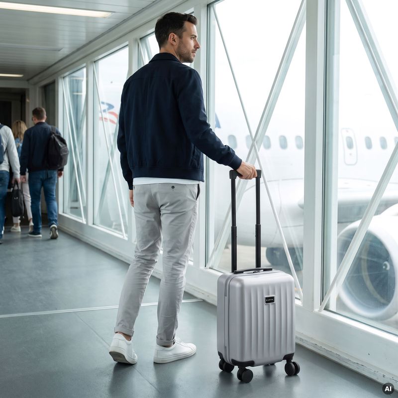 Cabin travel suitcase Kadva Domingo Silver 15