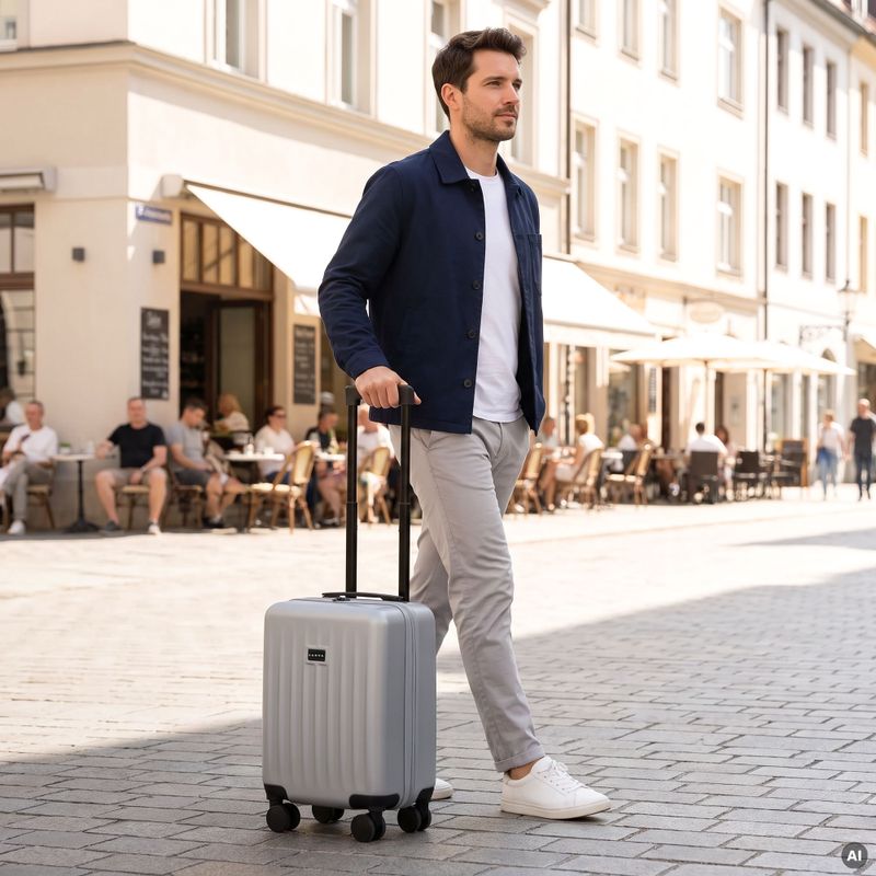 Cabin travel suitcase Kadva Domingo Silver 17
