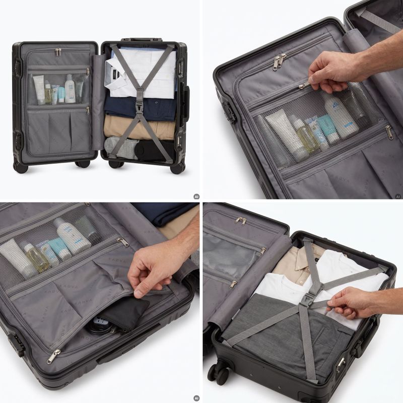 Cabin suitcase Kadva Tigre 37l Black 8