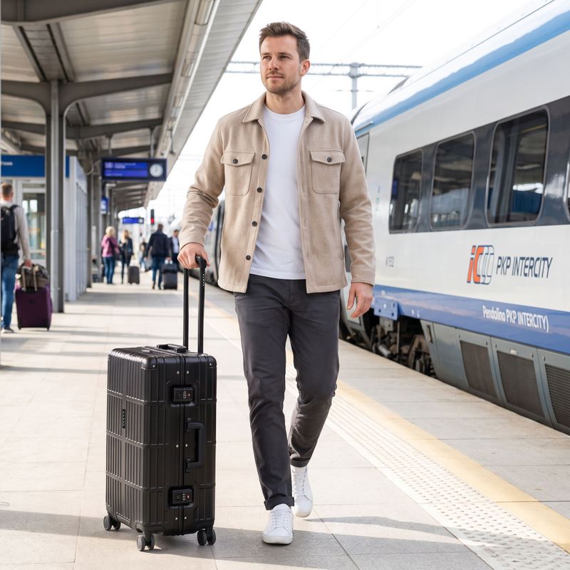 Medium travel suitcase Kadva Tigre 64l Black 16