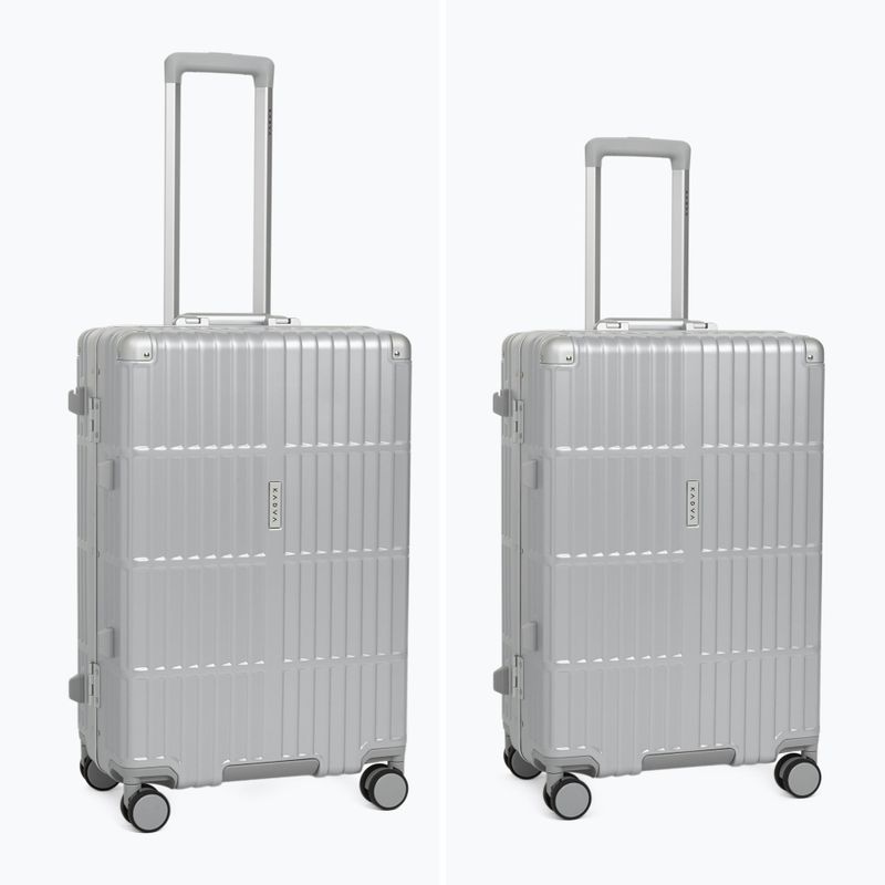 Medium travel suitcase Kadva Tigre 64l Silver 6