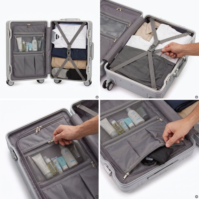 Medium travel suitcase Kadva Tigre 64l Silver 8