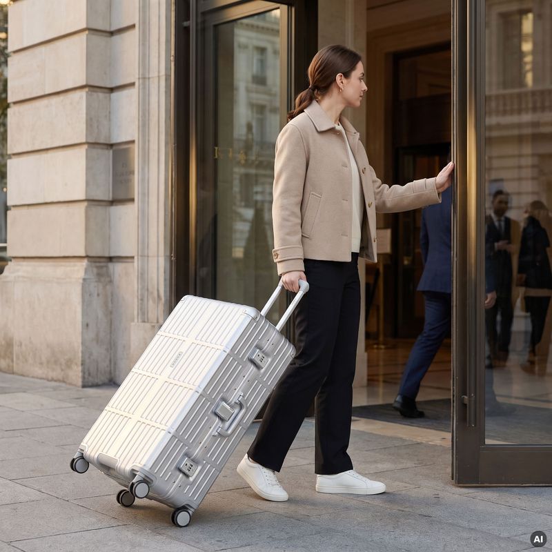 Large travel suitcase Kadva Tigre 96l Silver 17