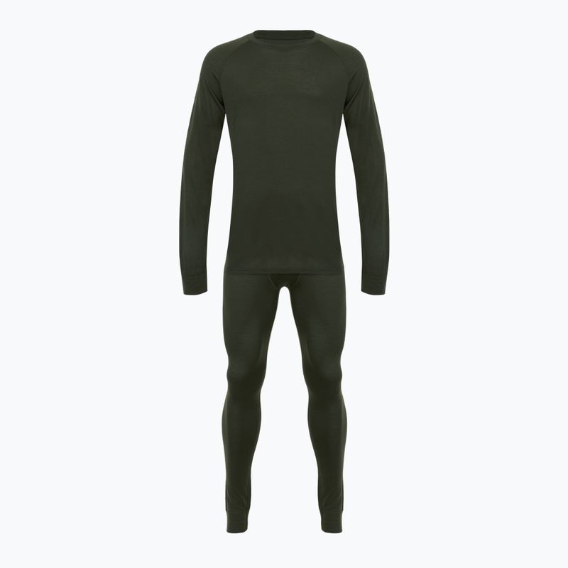 Men's thermal underwear set WOOLCANO Merino 100% SET0540 green 11