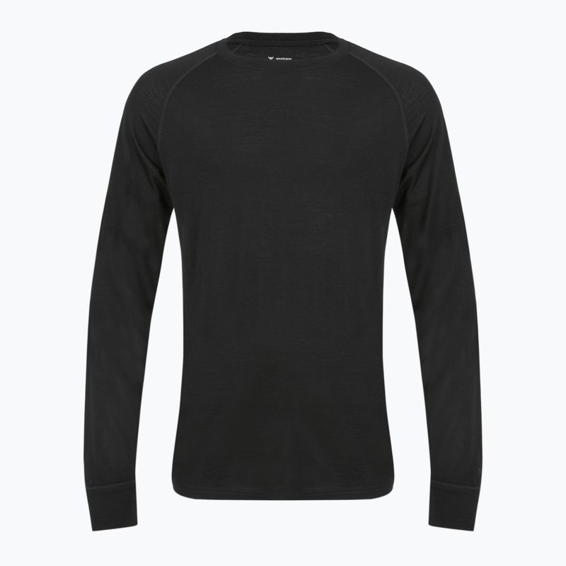 Men's thermal sweatshirt 100% WOOLCANO MERINO TOP0538 black 7