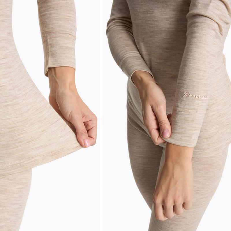 Women's thermal underwear set WOOLCANO Merino 100% SET0543 beige 6