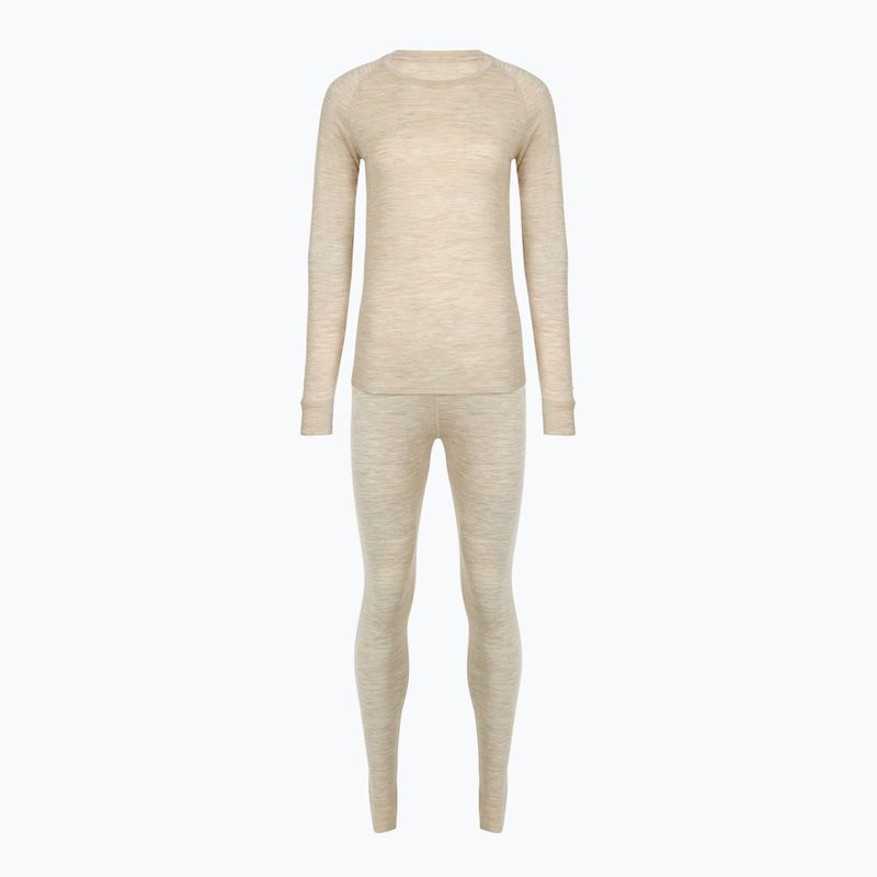 Women's thermal underwear set WOOLCANO Merino 100% SET0543 beige 10
