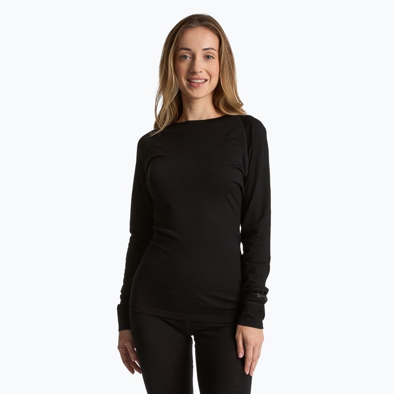 Women's thermal sweatshirt WOOLCANO 100% Merino TOP0541 black