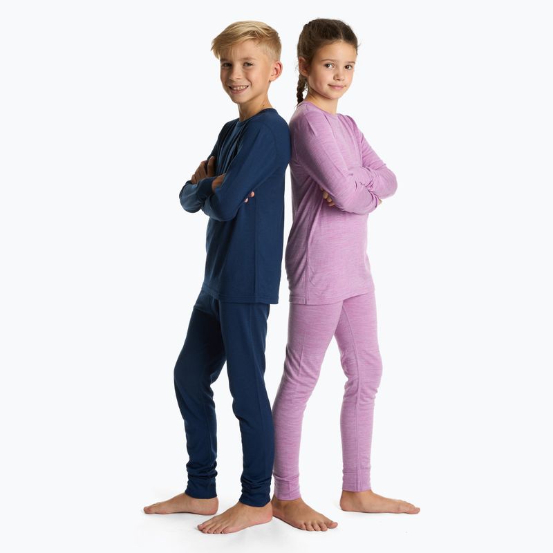Children's thermal underwear set WOOLCANO Merino 100% SET0683 purple 9