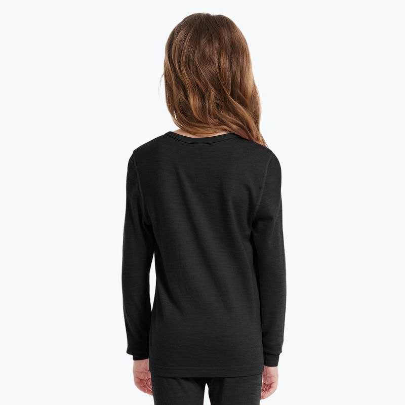 Children's thermal sweatshirt WOOLCANO thermal 100% MERINO TOP00947 black 2