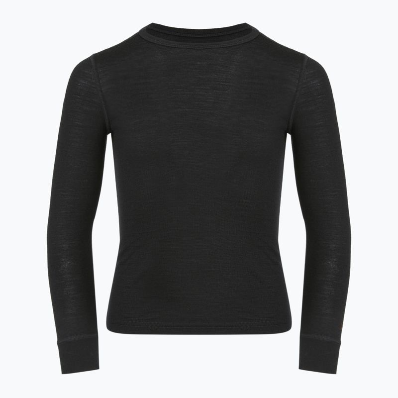 Children's thermal sweatshirt WOOLCANO thermal 100% MERINO TOP00947 black 3
