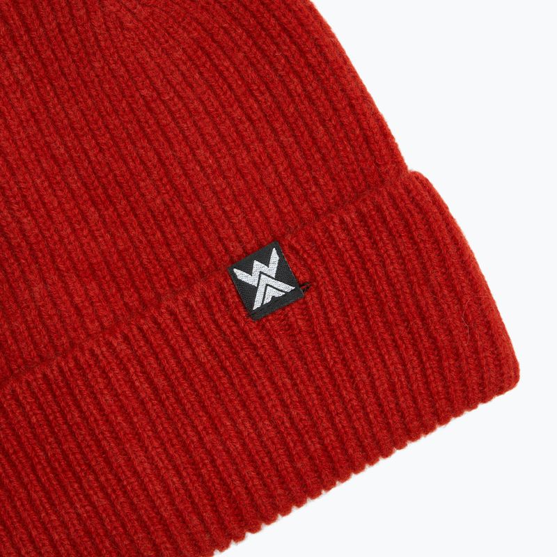 Cap WOOLCANO MERINO 100% HAT0440 maroon 3