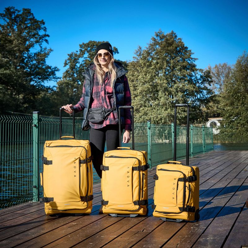 Large travel suitcase KADVA Lazio 102 l yellow 23