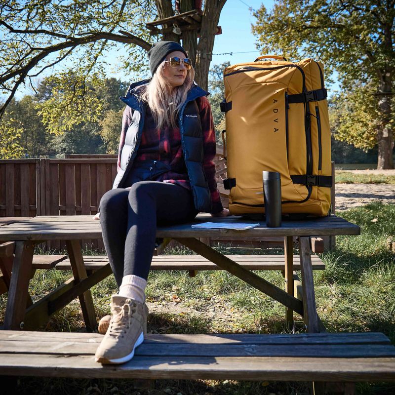 Large travel suitcase KADVA Lazio 102 l yellow 6
