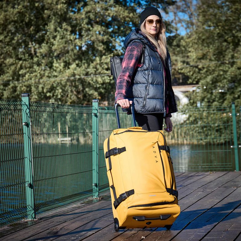 Large travel suitcase KADVA Lazio 102 l yellow 7
