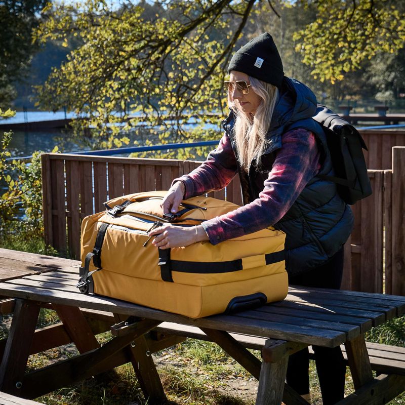 Large travel suitcase KADVA Lazio 102 l yellow 8