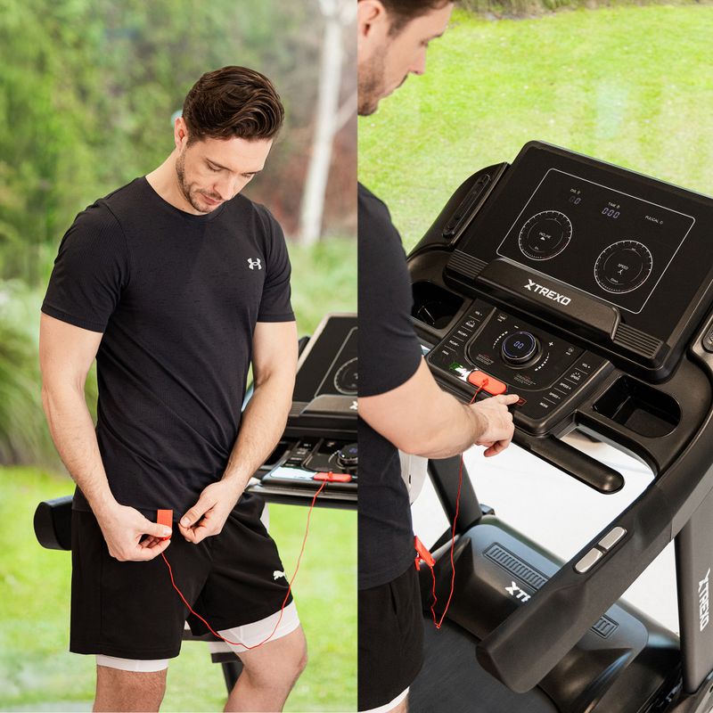 TREXO TXO-X500 electric treadmill black 3