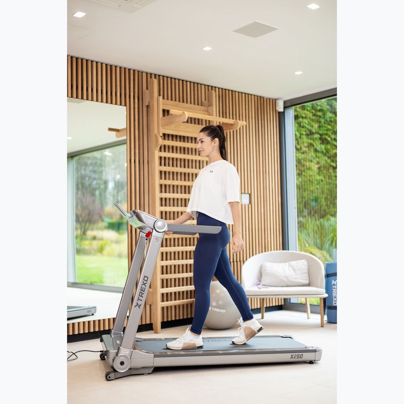 TREXO TXO-X250-S silver electric treadmill 11