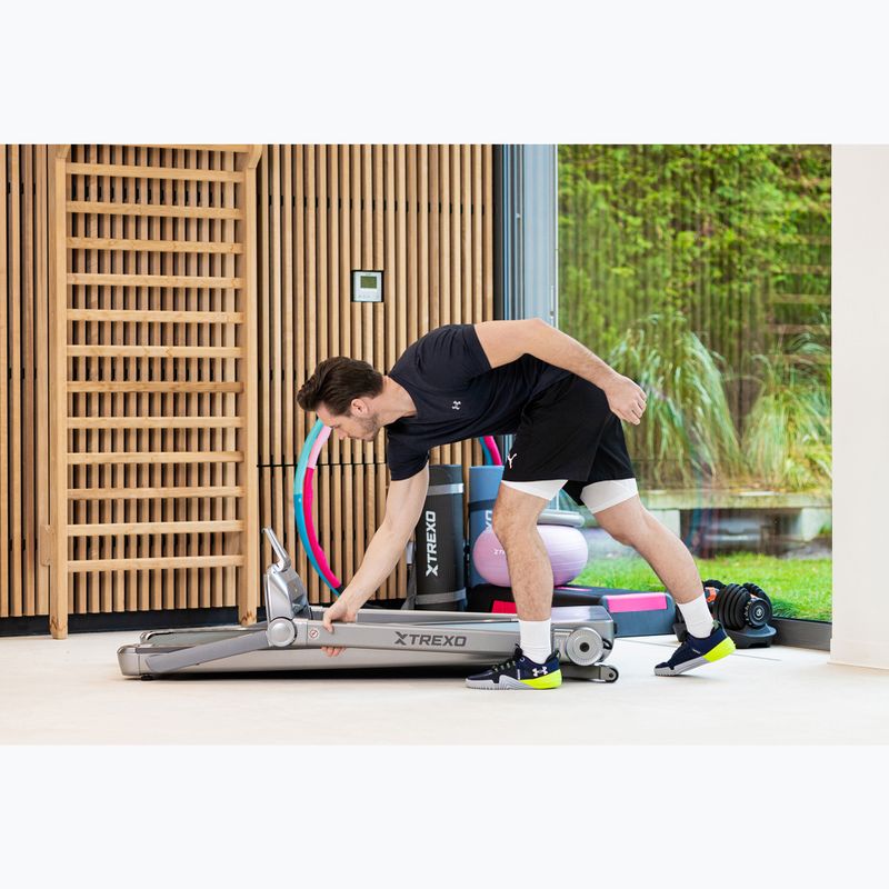 TREXO TXO-X250-S silver electric treadmill 12