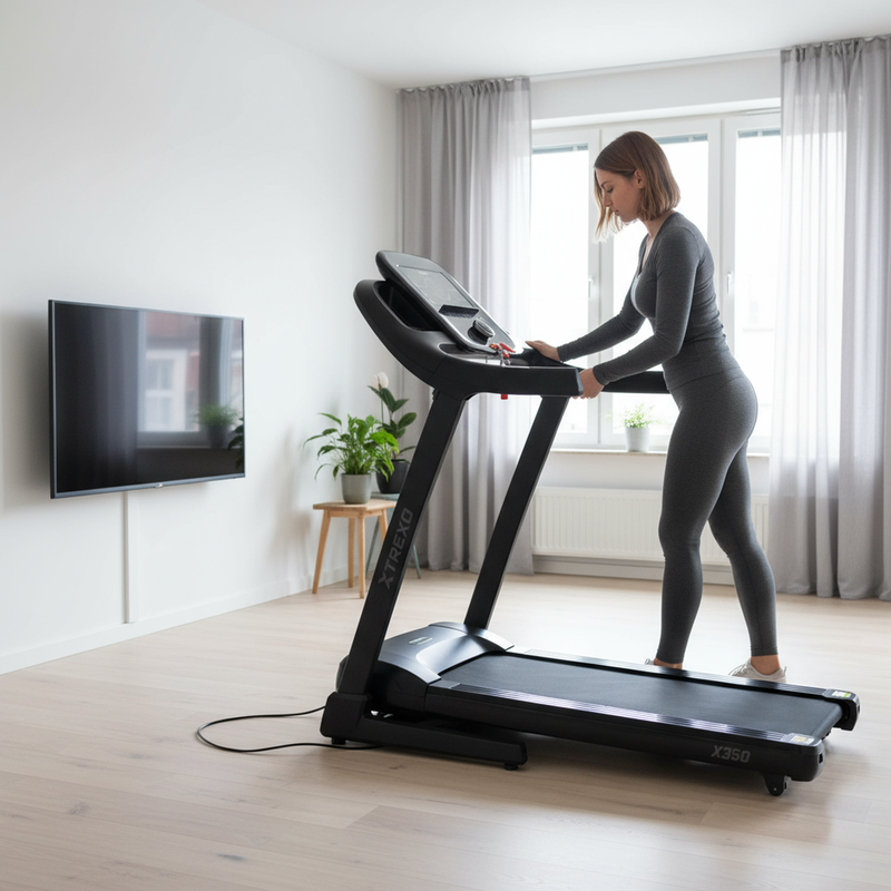 XTREXO TXO-X350-B electric treadmill black 6