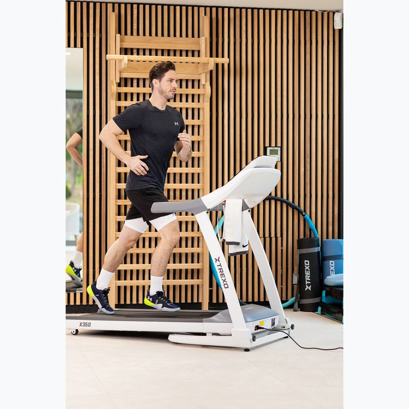 TREXO TXO-X350-W electric treadmill white 2