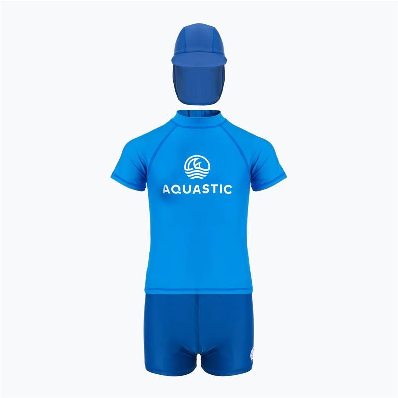 Children's swimming set AQUASTIC UV 50+ UPF Marimo JRB navy blue/blue
