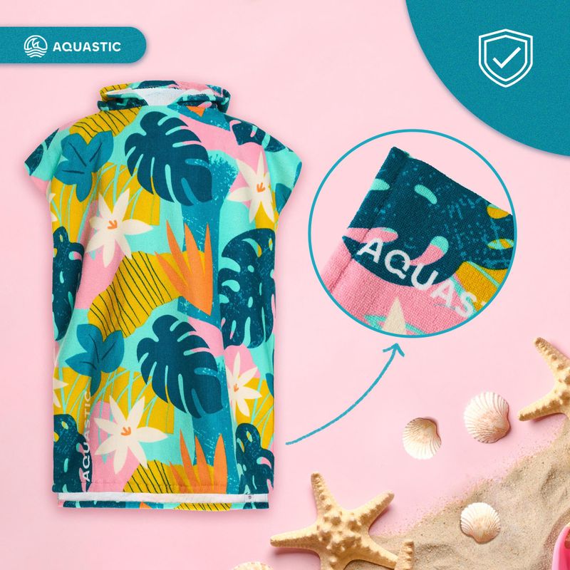 Children's poncho AQUASTIC Sunny JR flowers 16
