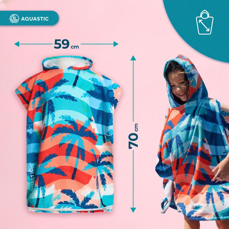 AQUASTIC Sunny JR palm tree children's poncho 13