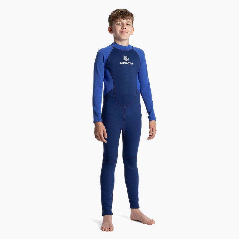 Children's swimming foam AQUASTIC Wavey LG Jrb 2 mm navy blue/blue 2