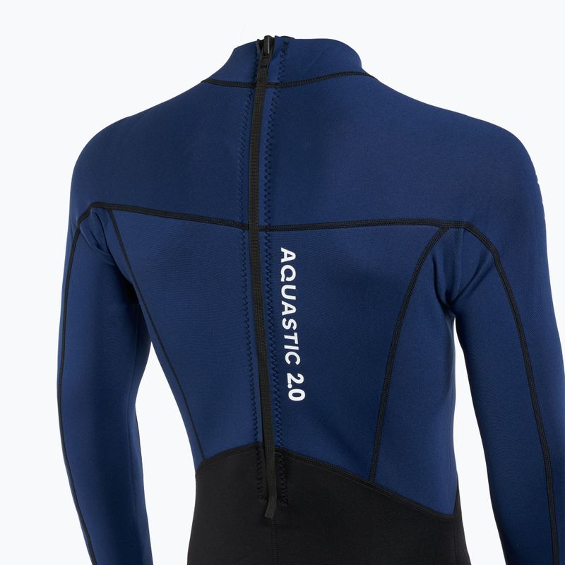 Men's swimming wetsuit AQUASTIC Wavey LG 2 mm black/blue 5
