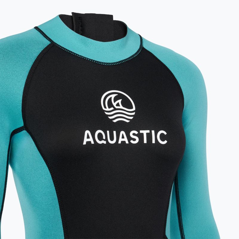 Women's swimming wetsuit AQUASTIC Wavey LG WMNS 2 mm black/mint 4