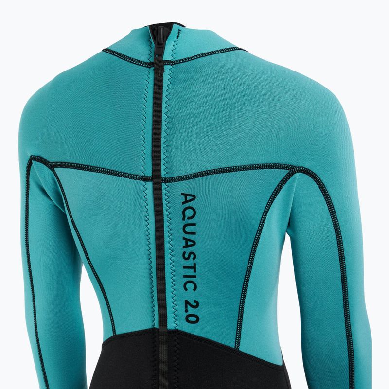 Women's swimming wetsuit AQUASTIC Wavey LG WMNS 2 mm black/mint 5