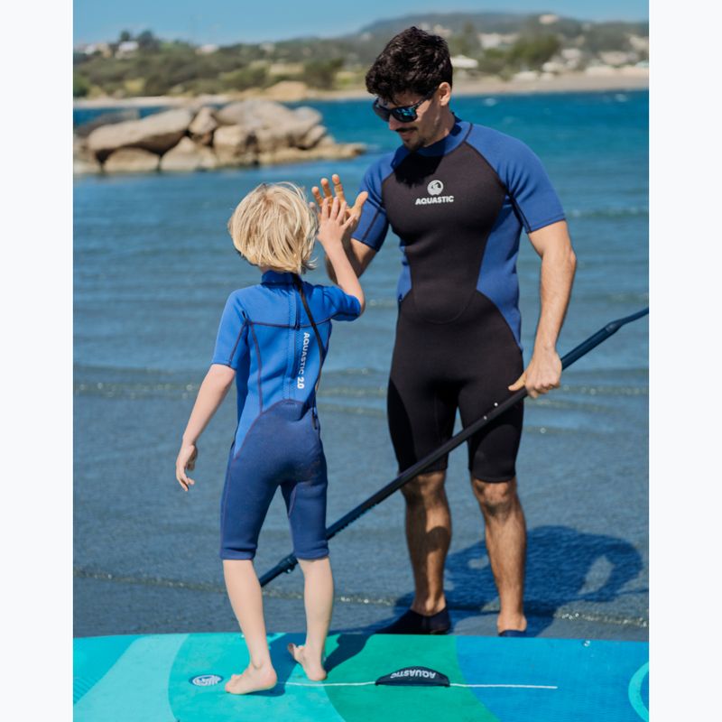 Children's swimming foam AQUASTIC Wavey Jrb 2 mm navy blue/blue 9