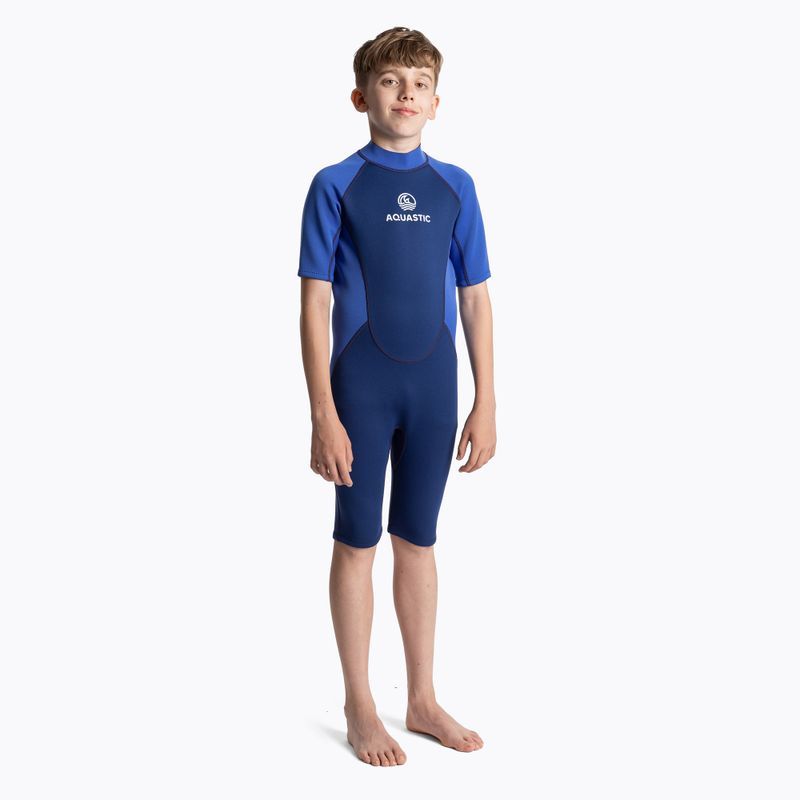 Children's swimming foam AQUASTIC Wavey Jrb 2 mm navy blue/blue 2