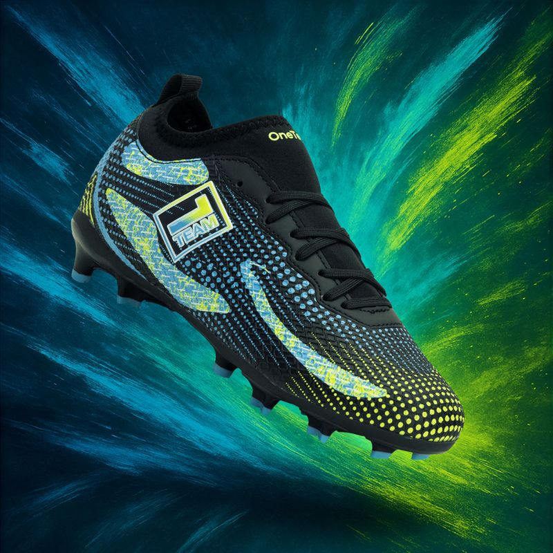 Children's football boots OneTeam Robero Teen FG/AG black/blue 4