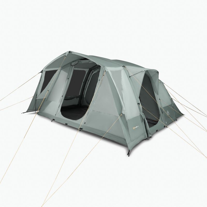 Inflatable 6-person camping tent KADVA AIRcamp 6.24 green 2