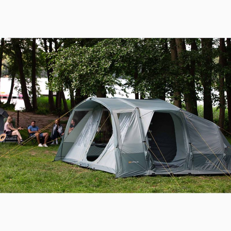Inflatable 6-person camping tent KADVA AIRcamp 6.24 green