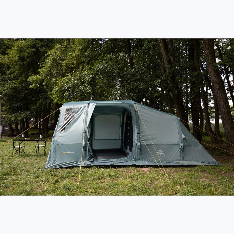 Inflatable 6-person camping tent KADVA AIRcamp 6.24 green 28