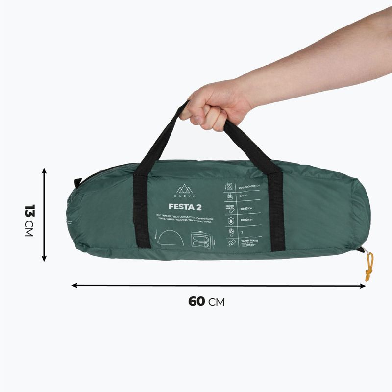 2-person camping tent KADVA Festa 2 green 8