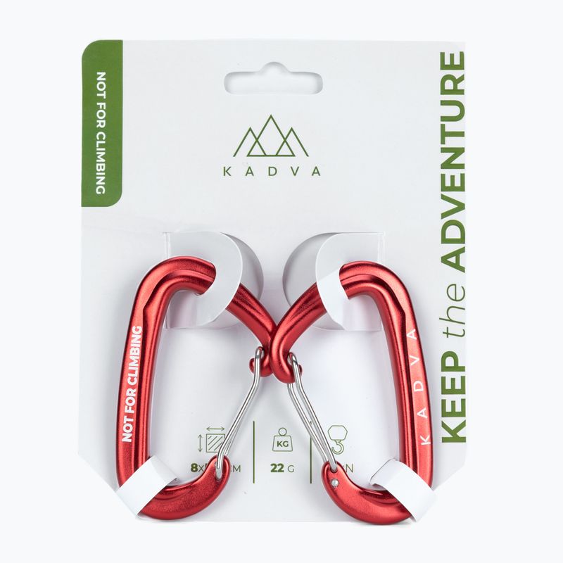 Karabiner for mounting the KADVA Hammock Hammock Carabiner red 6