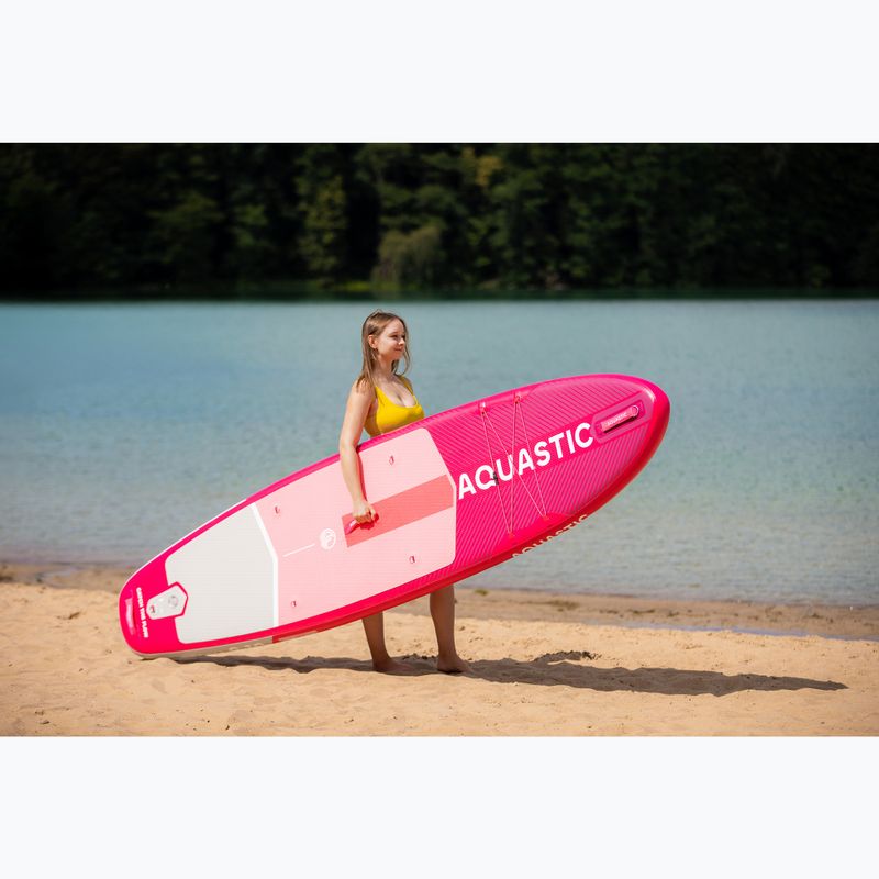 Inflatable board set SUP AQUASTIC Perth 9'10" pink 18