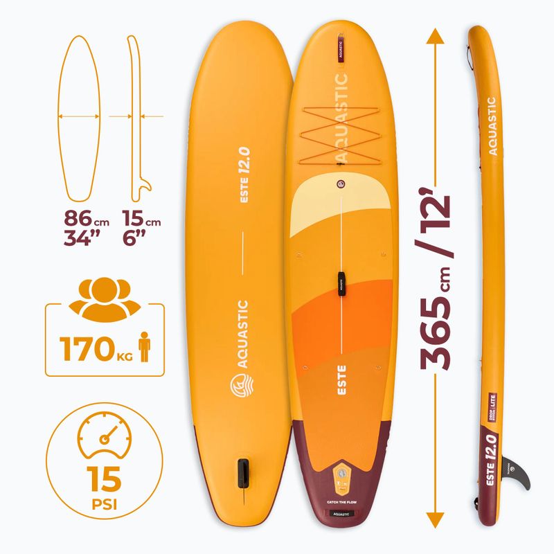Inflatable board set SUP AQUASTIC This 12'0" orange 26