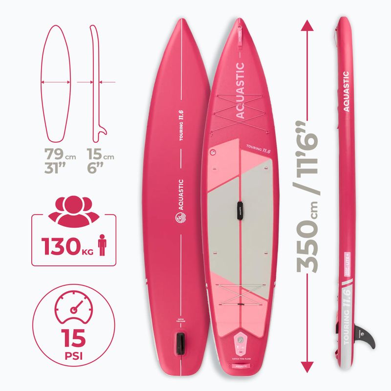 SUP AQUASTIC Touring board 11'6" pink 20