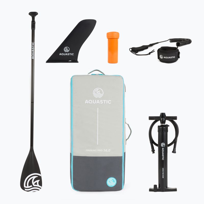 Inflatable board set SUP AQUASTIC Touring Pro 14'0" dark blue 18