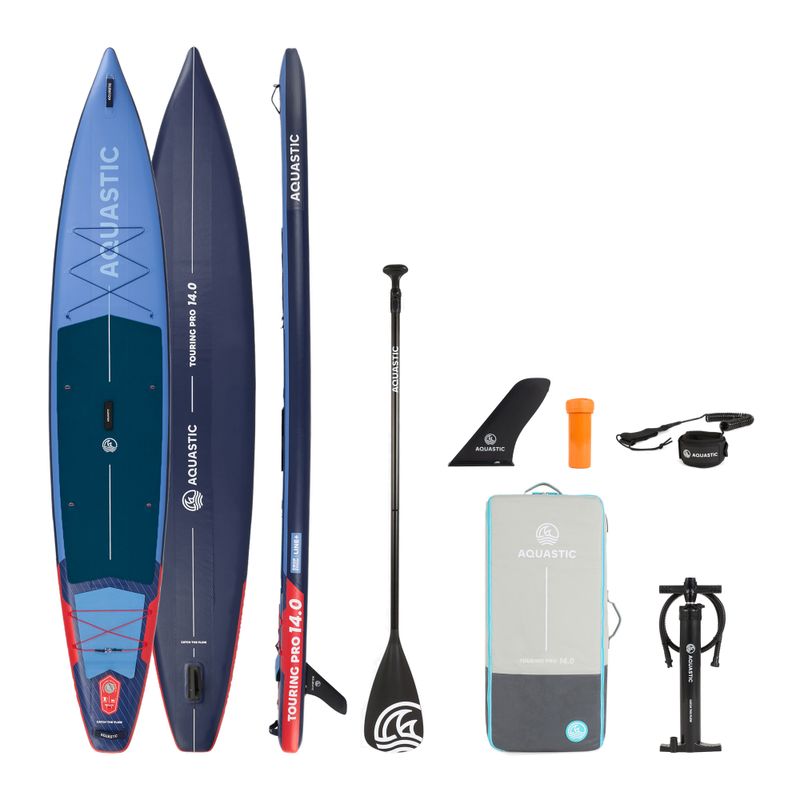 Inflatable board set SUP AQUASTIC Touring Pro 14'0" dark blue 25
