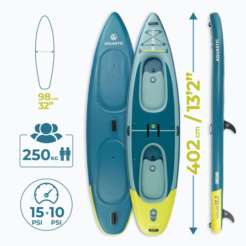 Kayak/SUP hybrid AQUASTIC Raglan 13'2" green 18